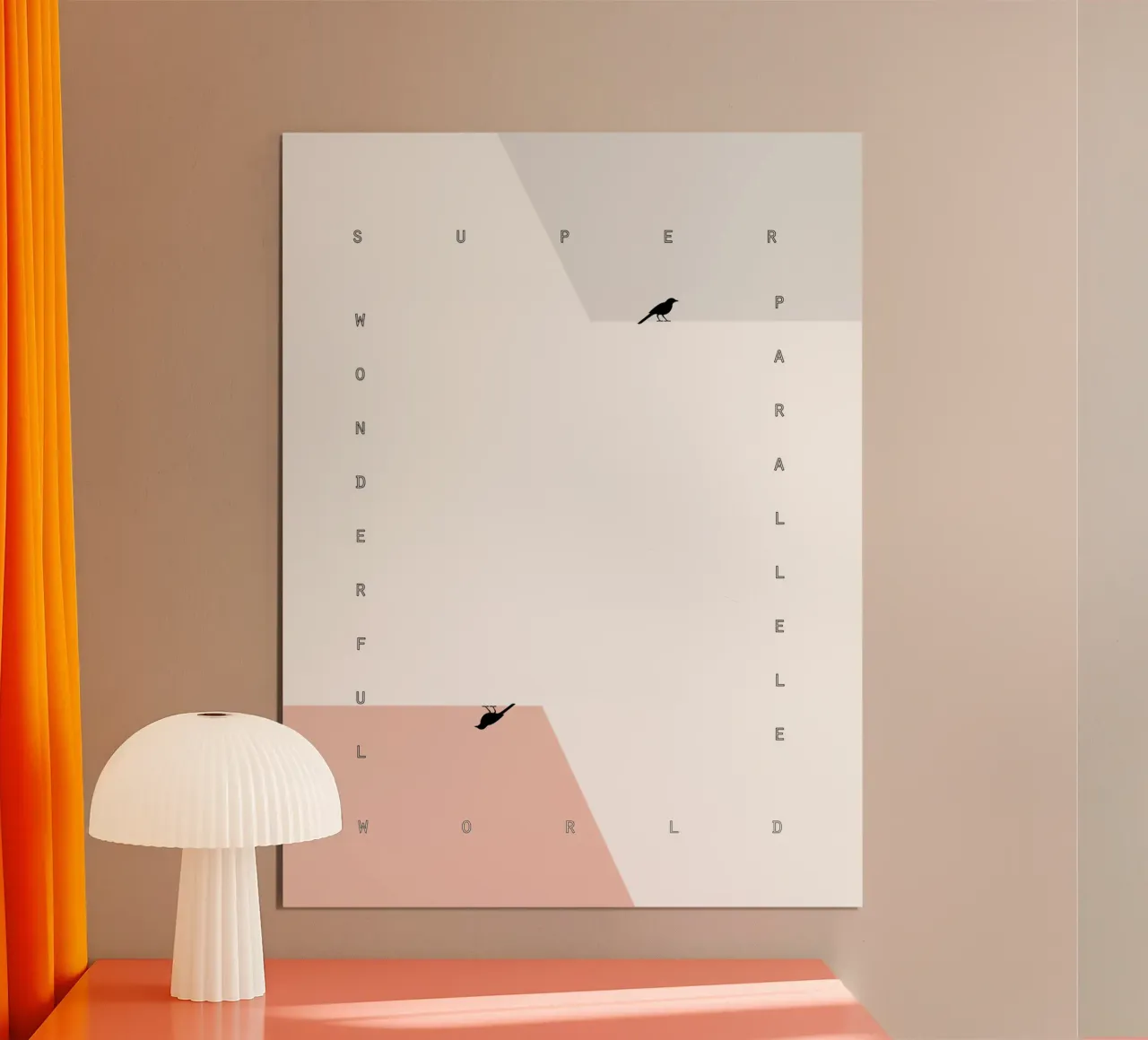 parallel birds poster da natural neutral