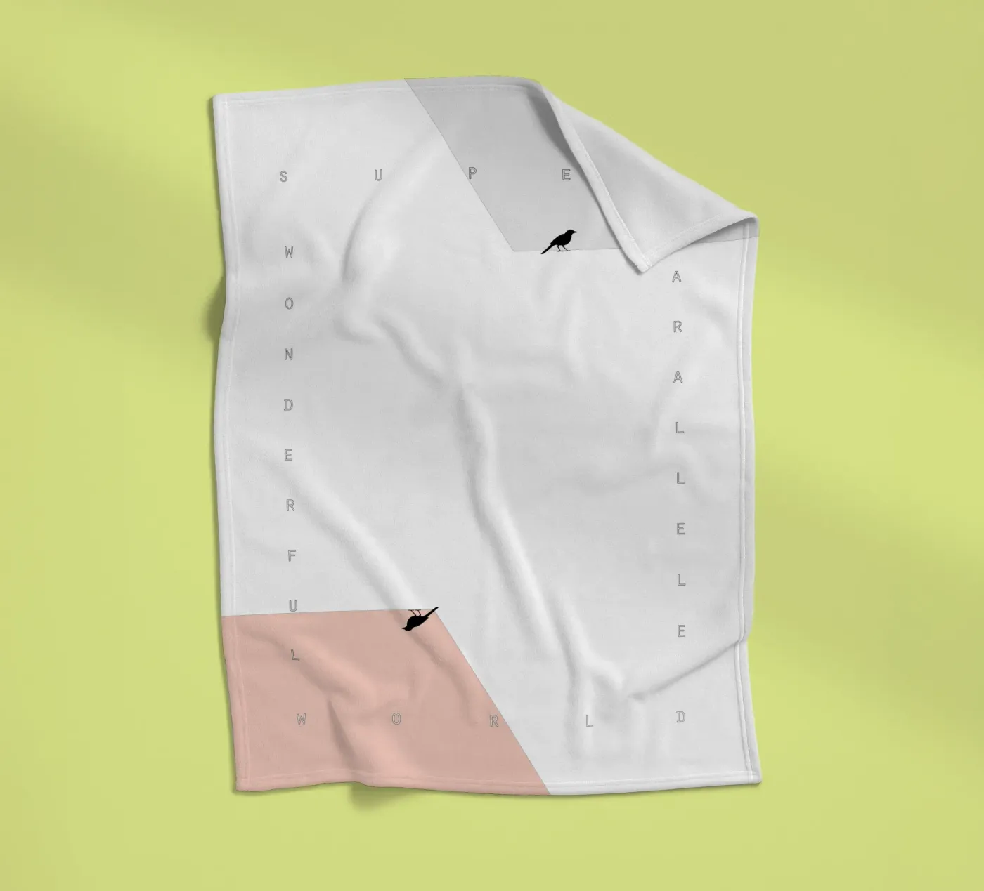 parallel birds Fleecedecke von natural neutral