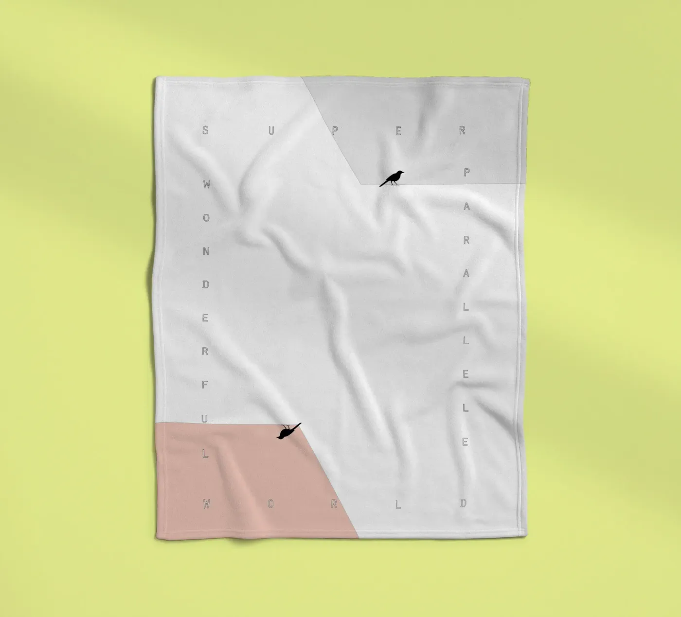 parallel birds Fleecedecke von natural neutral