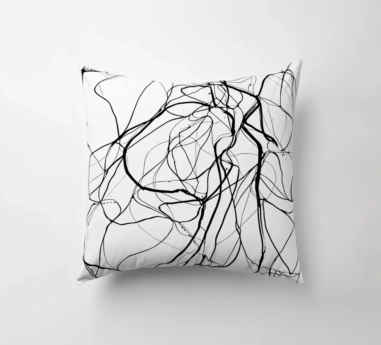 Line art with depth - abstract composition for stylish decorative cushion by Kunst und Kontrast