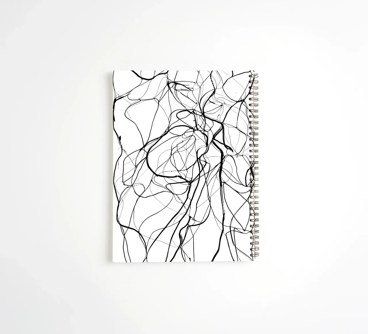 Line art with depth - abstract composition for stylish spiral notebook by Kunst und Kontrast
