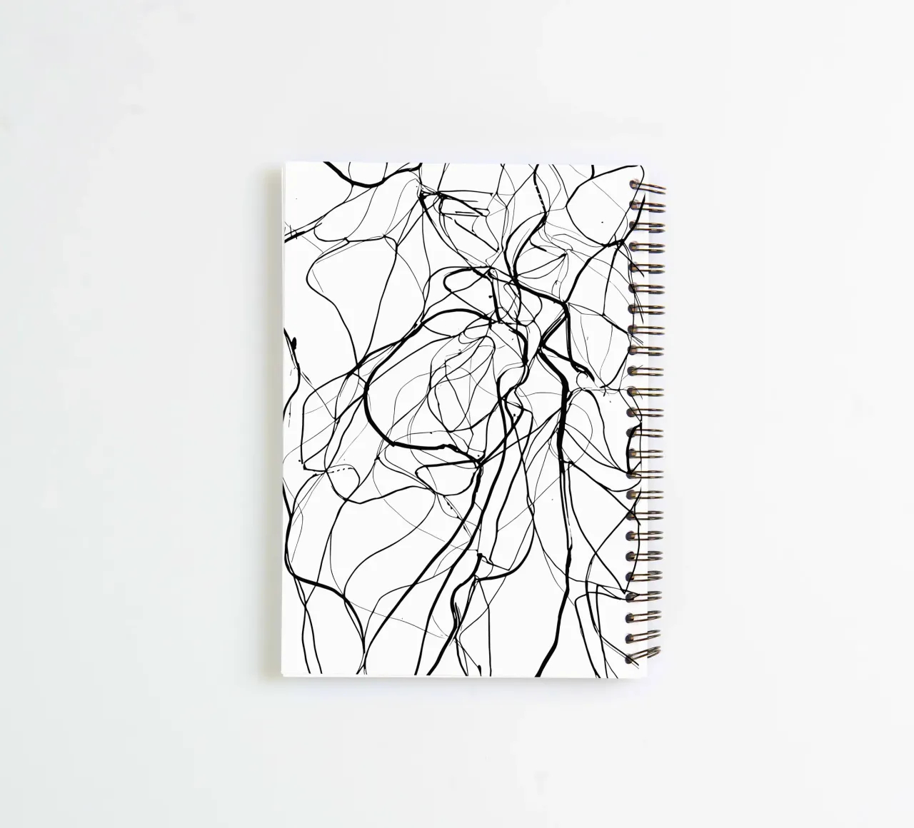 Line art with depth - abstract composition for stylish spiral notebook by Kunst und Kontrast