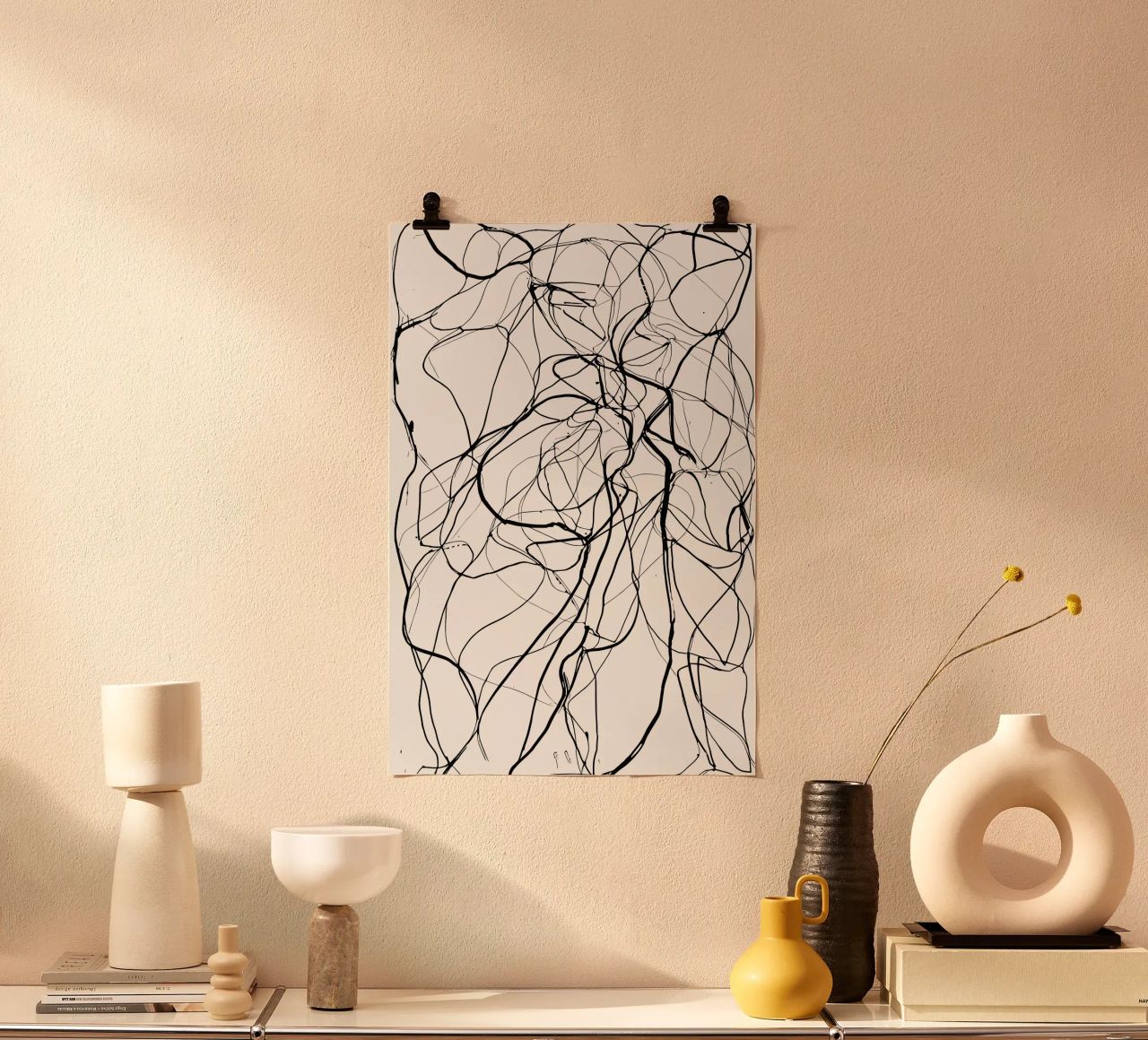 Line art with depth - abstract composition for stylish hahnemühle by Kunst und Kontrast