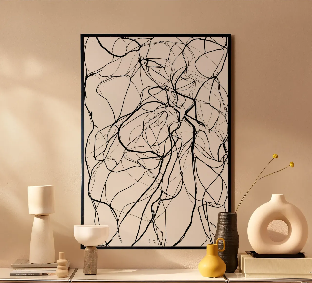 Line art with depth - abstract composition for stylish hahnemühle by Kunst und Kontrast