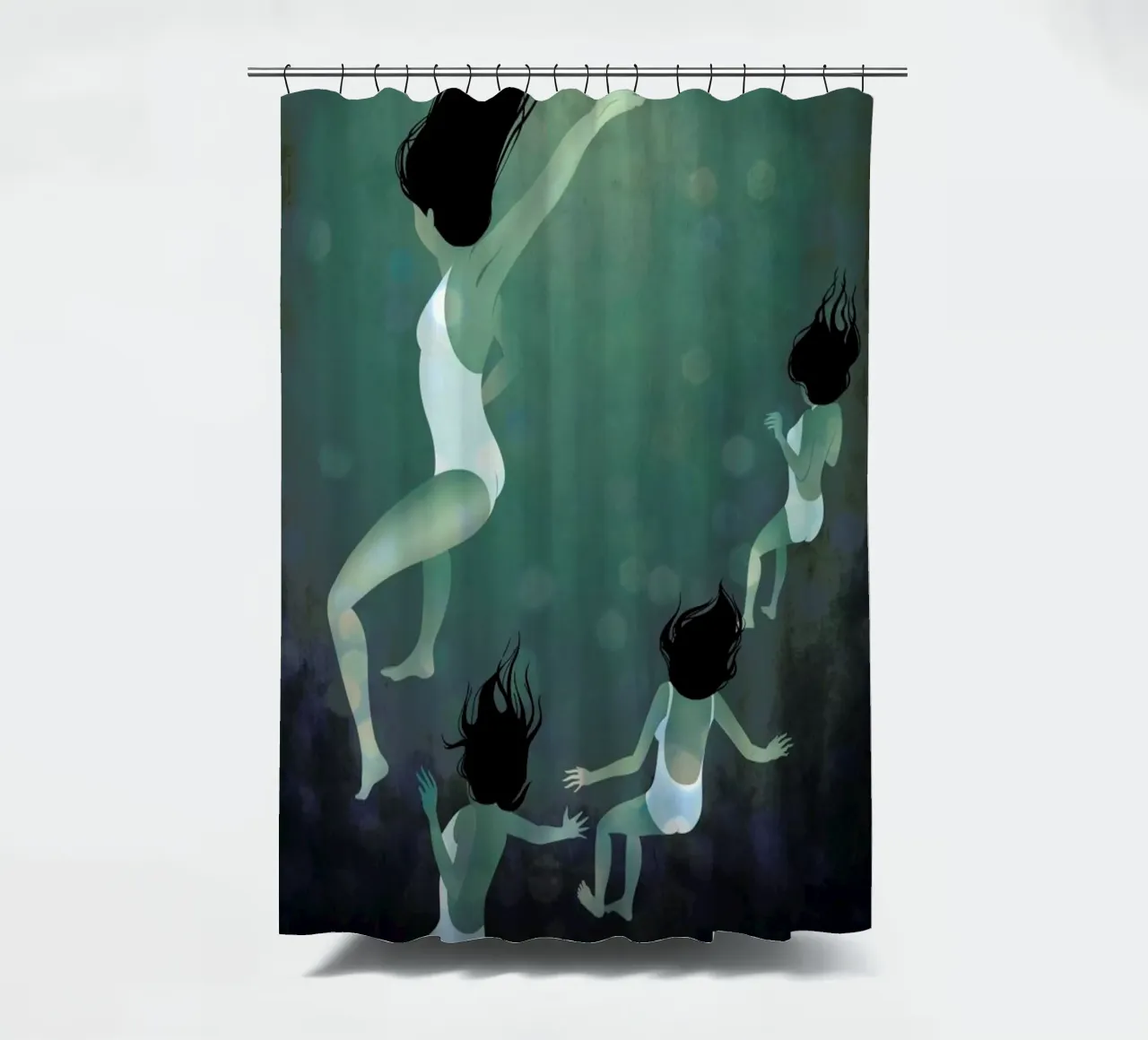 Hello Future Duschvorhang von Lesja Chernish