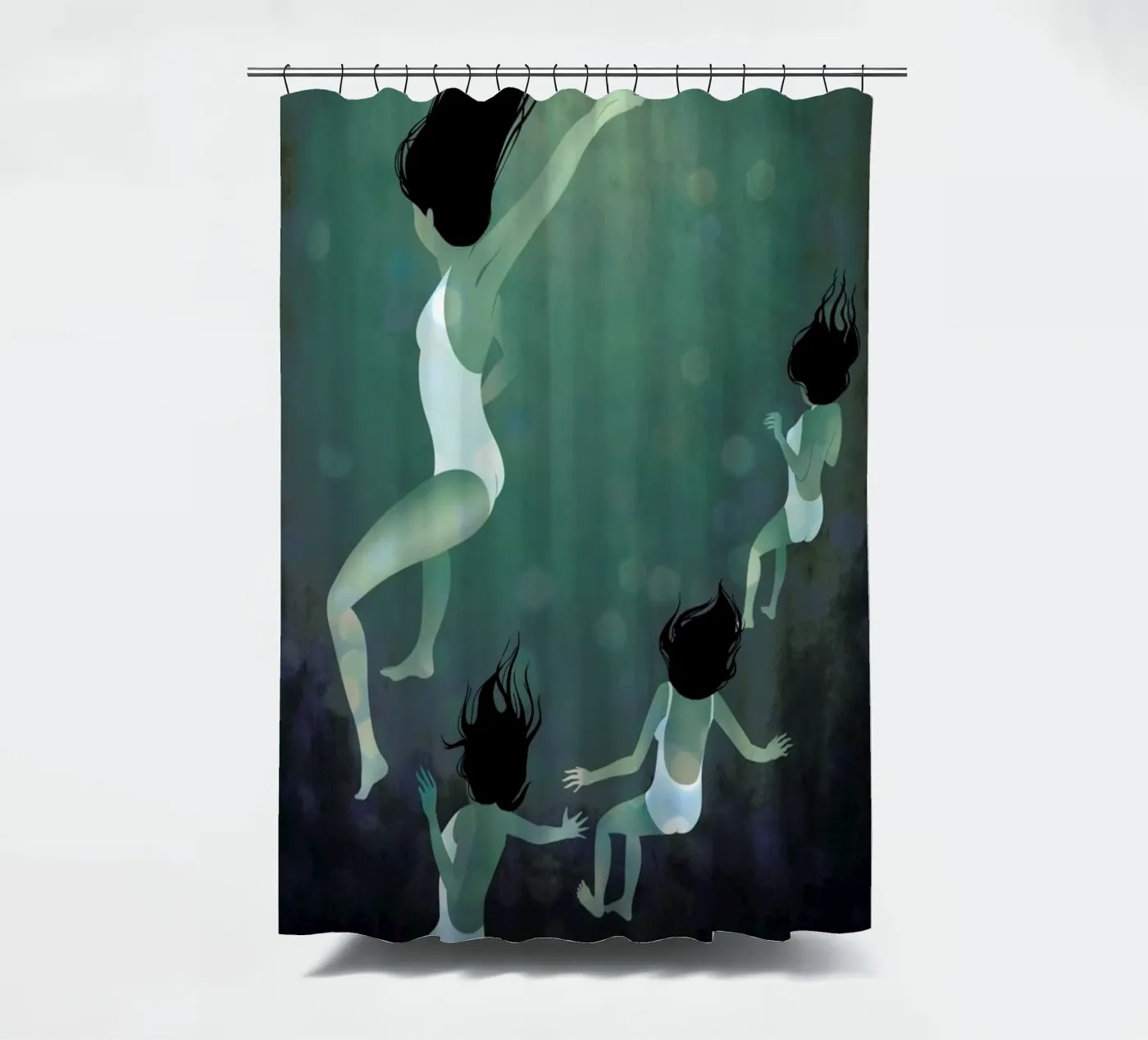 Hello Future Duschvorhang von Lesja Chernish