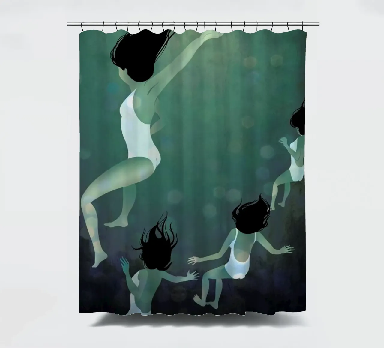 Hello Future Duschvorhang von Lesja Chernish