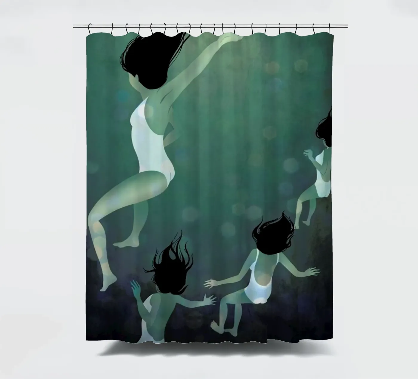 Hello Future Duschvorhang von Lesja Chernish