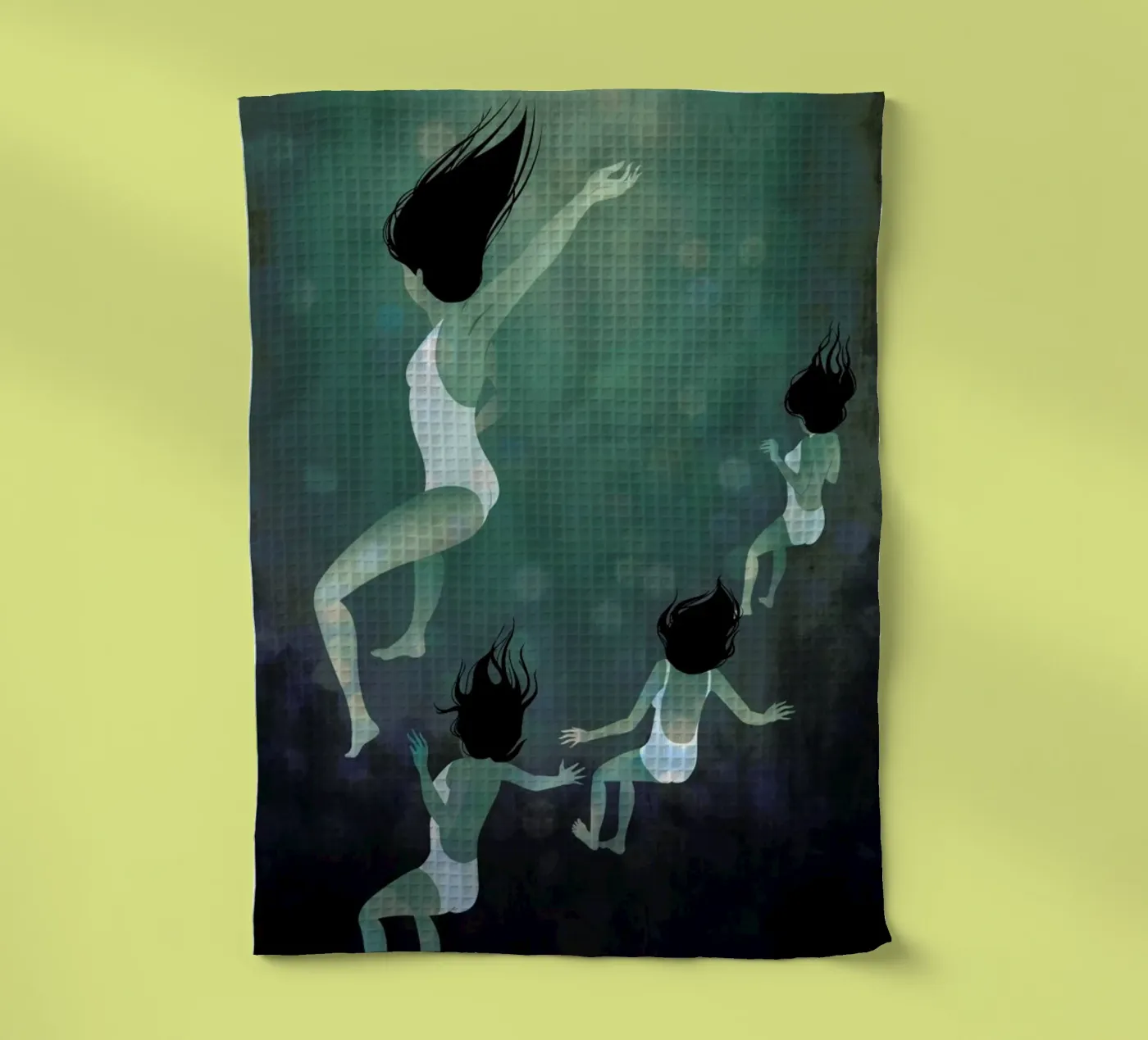 Hello Future tea towel by Lesja Chernish