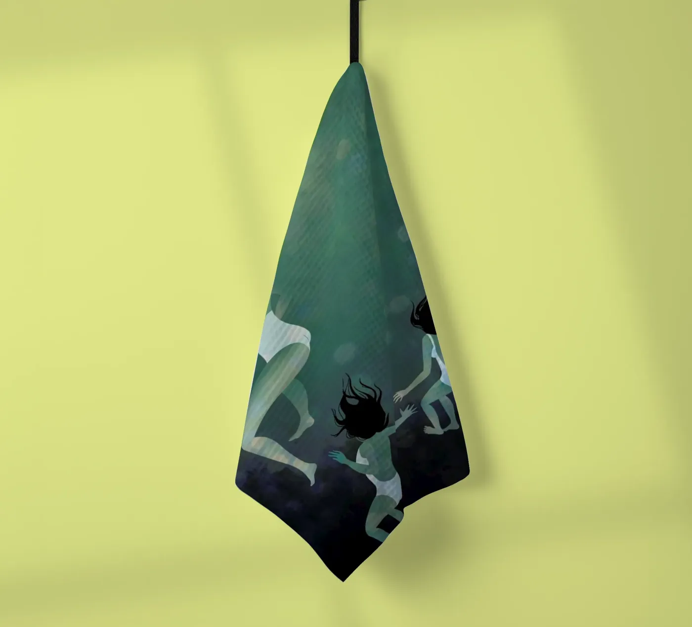 Hello Future tea towel by Lesja Chernish