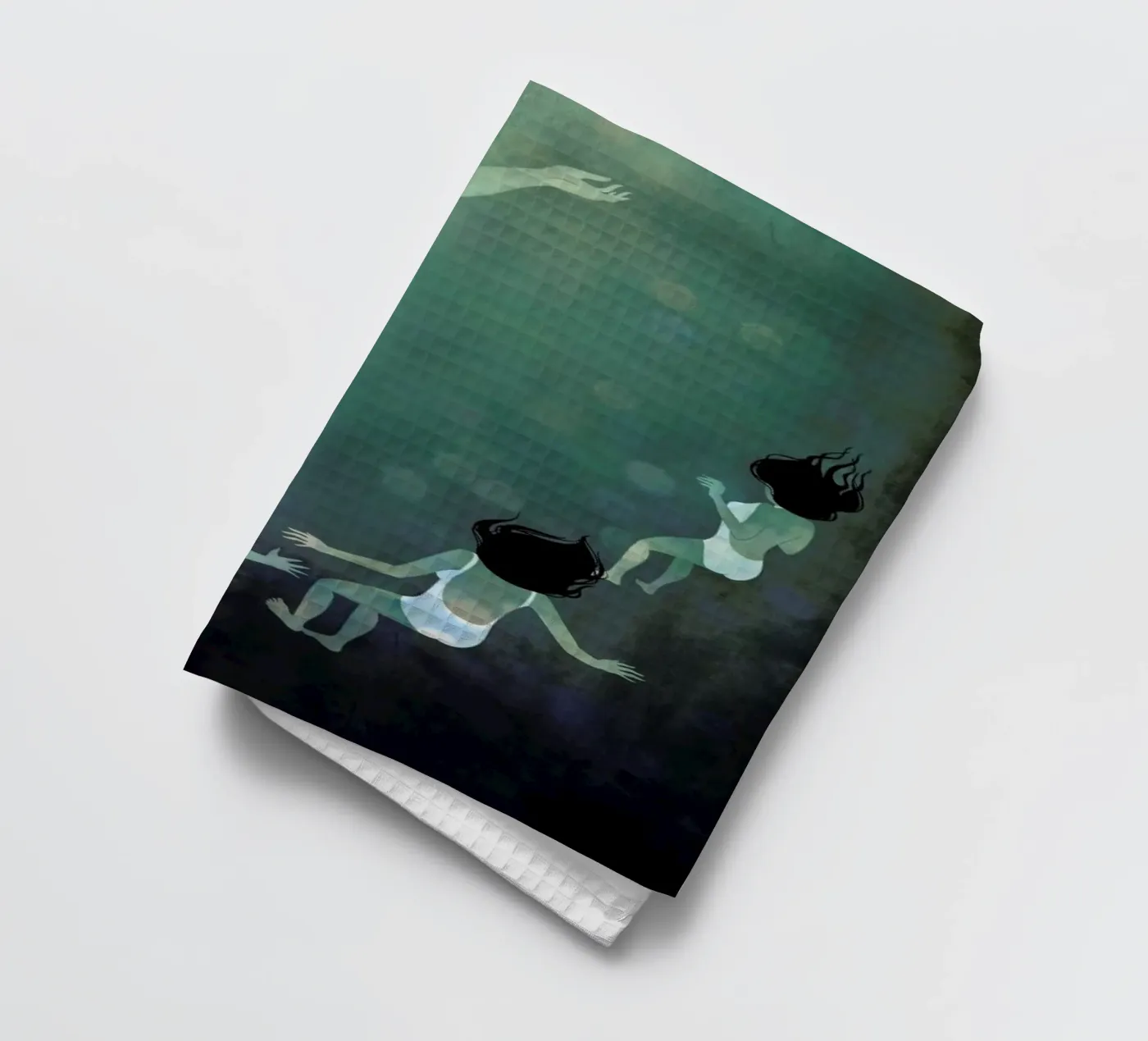 Hello Future tea towel by Lesja Chernish