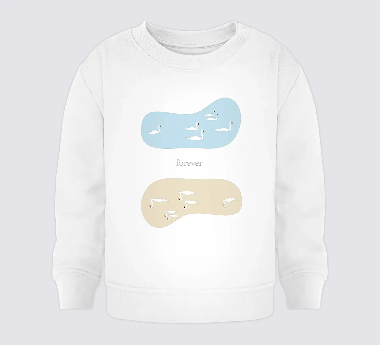forever - swan felpa neonato da natural neutral