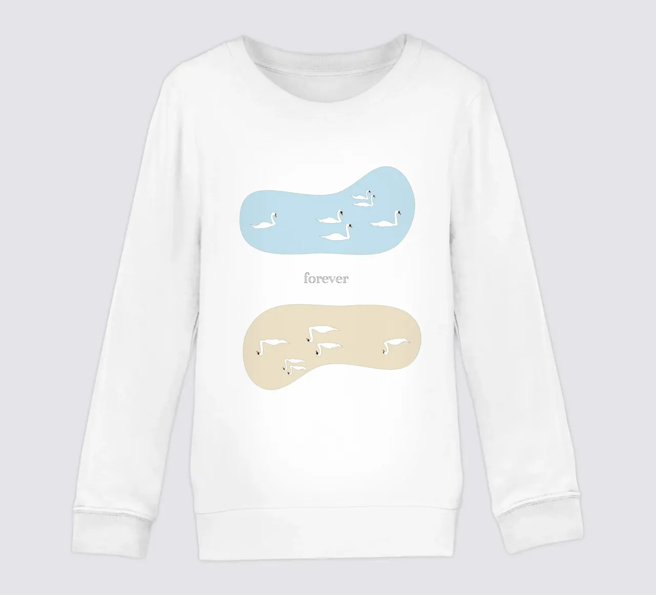 forever - swan felpa bambino da natural neutral