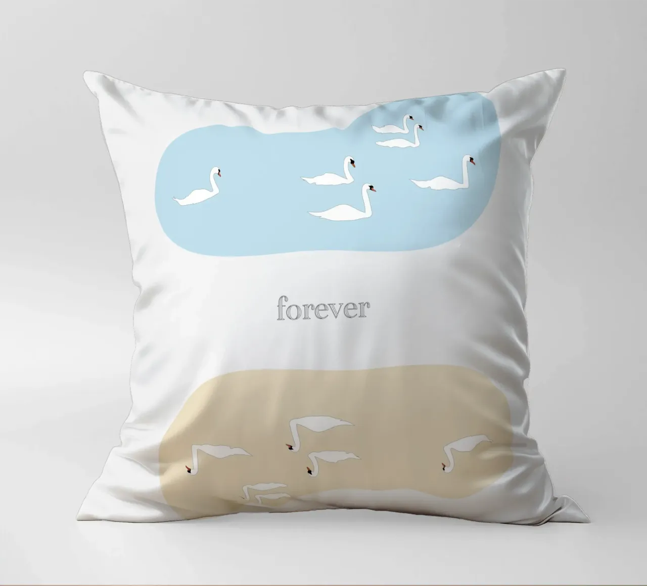 forever - swan cuscino da natural neutral