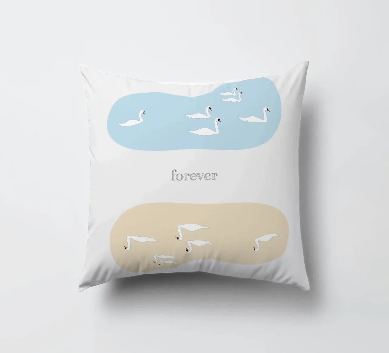 forever - swan cuscino da natural neutral
