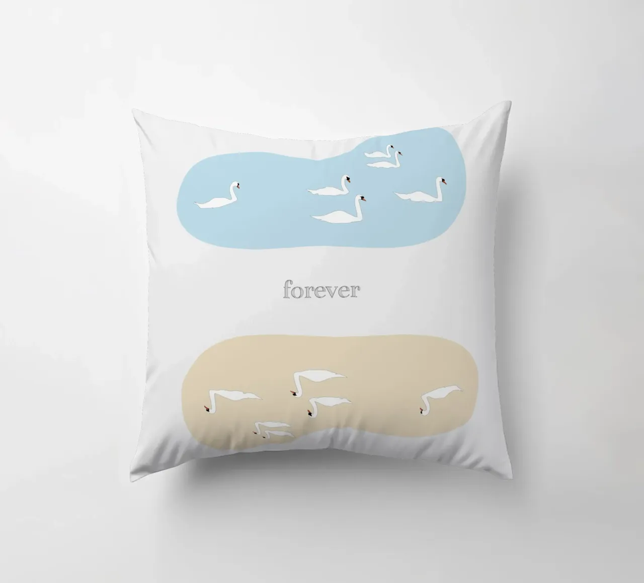 forever - swan cuscino da natural neutral