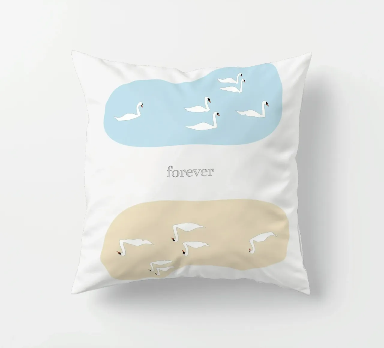 forever - swan cuscino da natural neutral