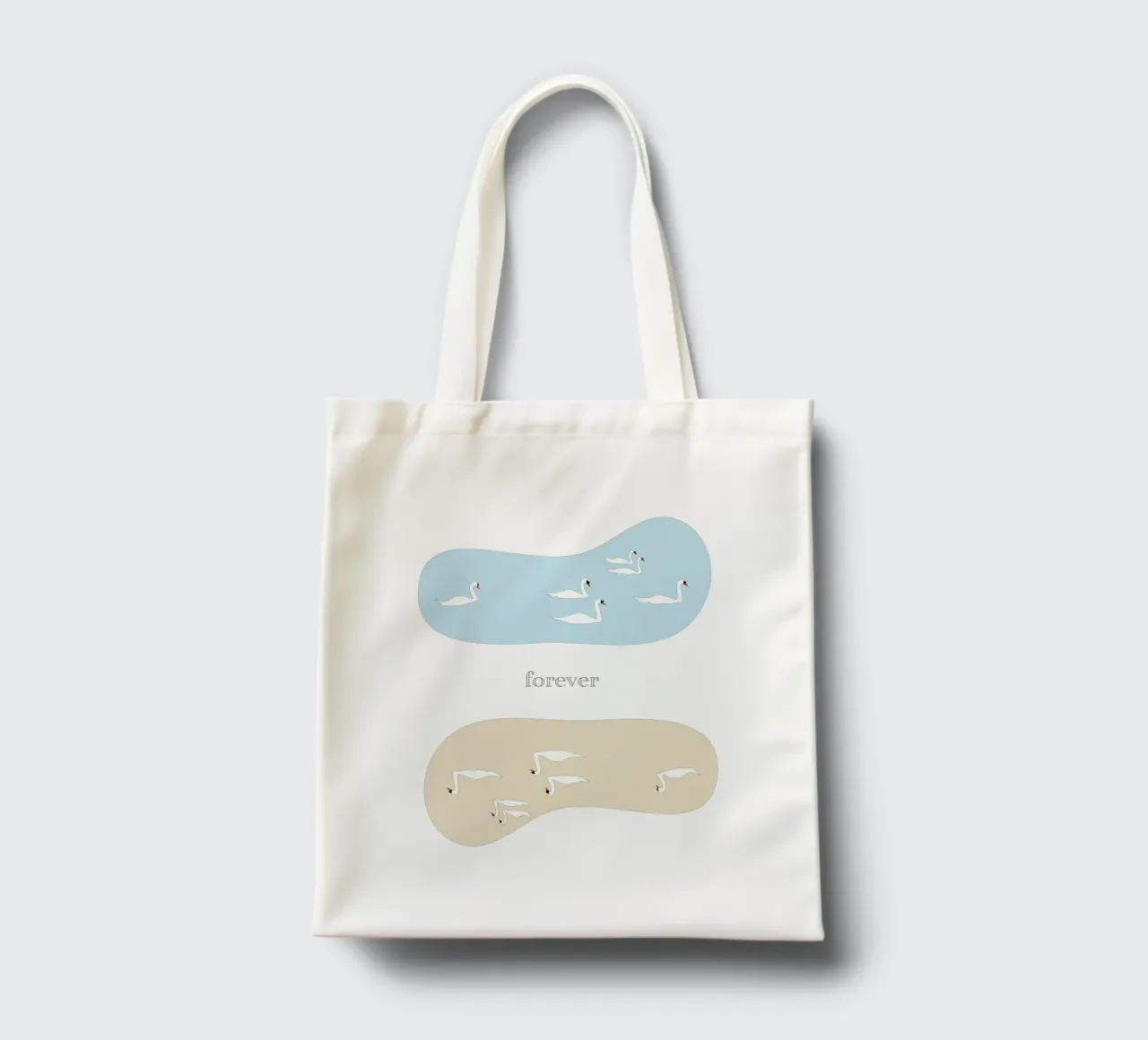 forever - swan borsa in juta da natural neutral