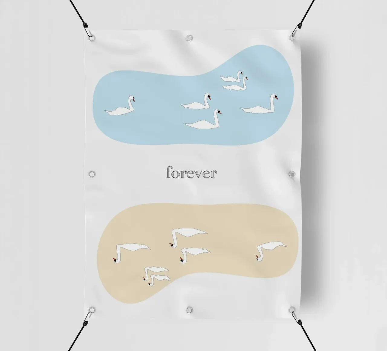 forever - swan telo in pvc da natural neutral
