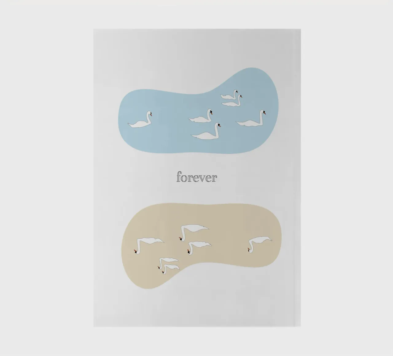 forever - swan Notizbuch von natural neutral