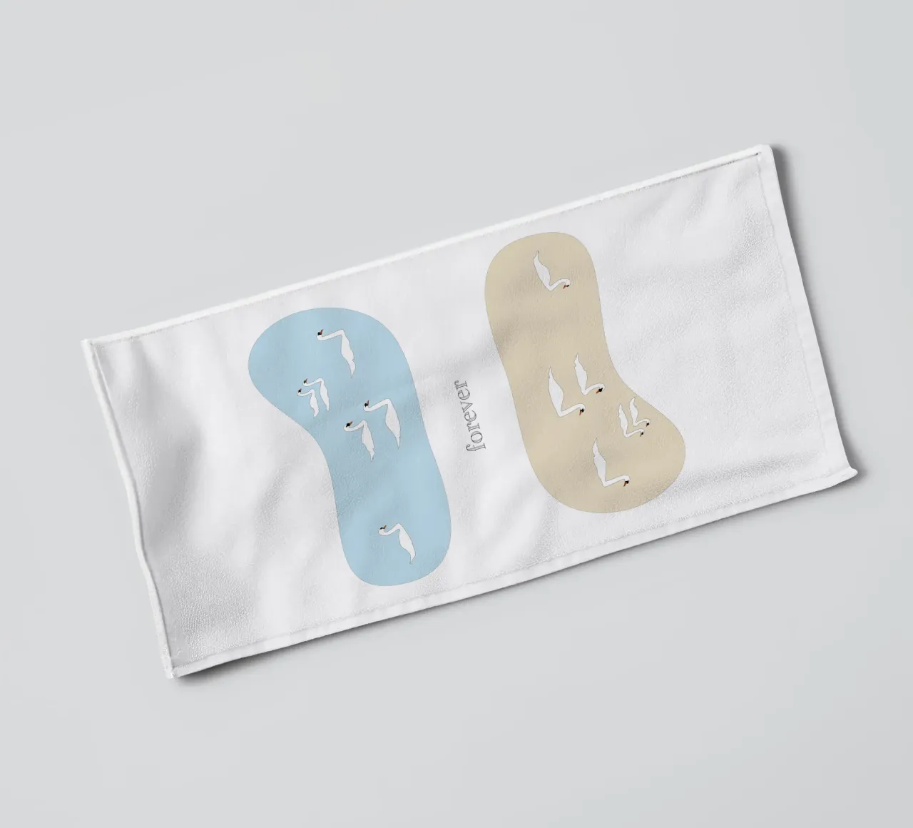 forever - swan towel by natural neutral