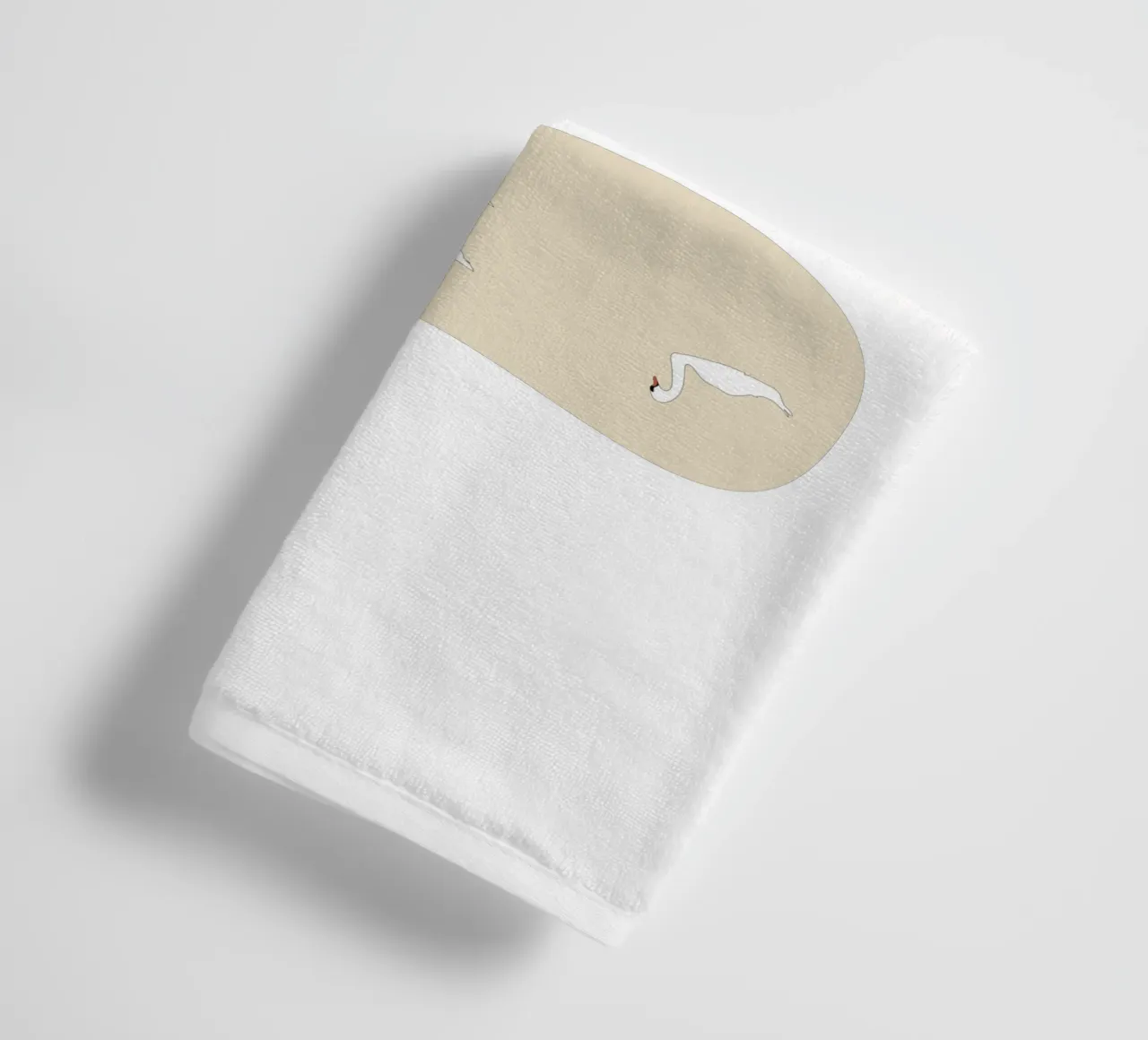 forever - swan towel by natural neutral