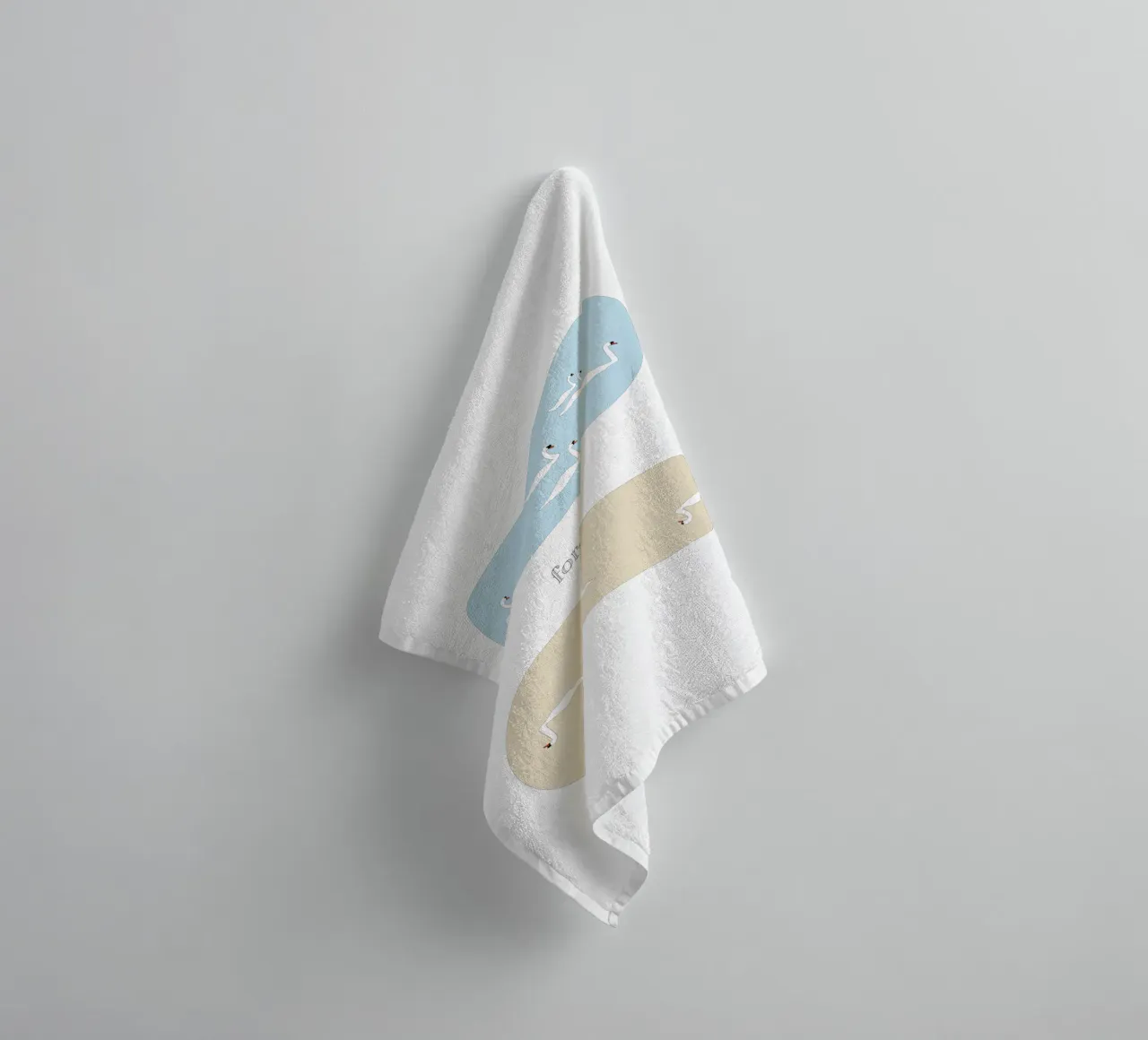 forever - swan towel by natural neutral