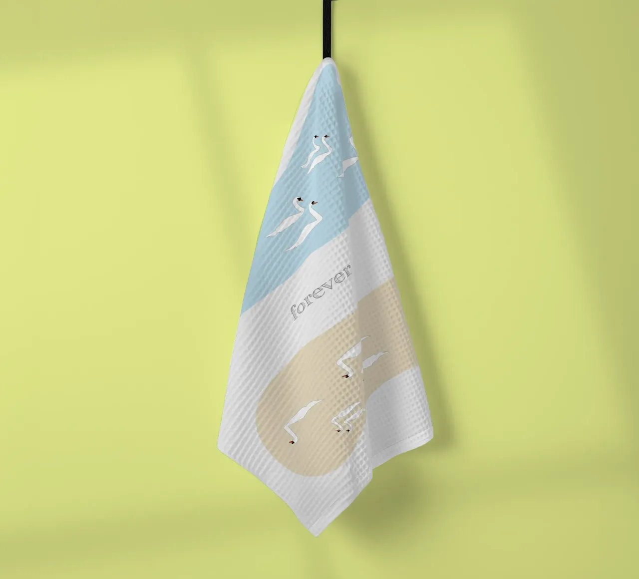 forever - swan canovaccio da cucina da natural neutral
