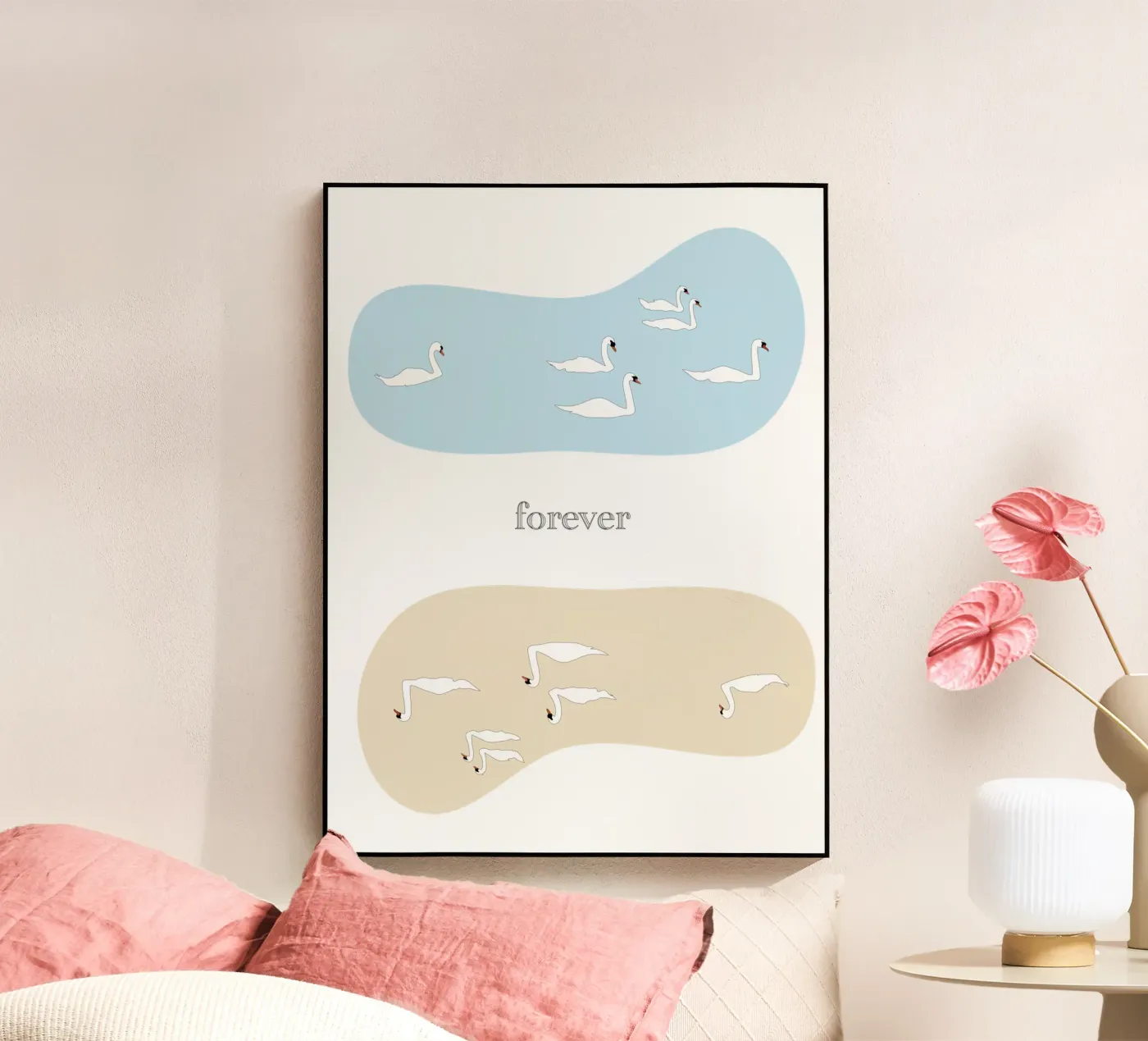 forever - swan Acryl-Glas von natural neutral