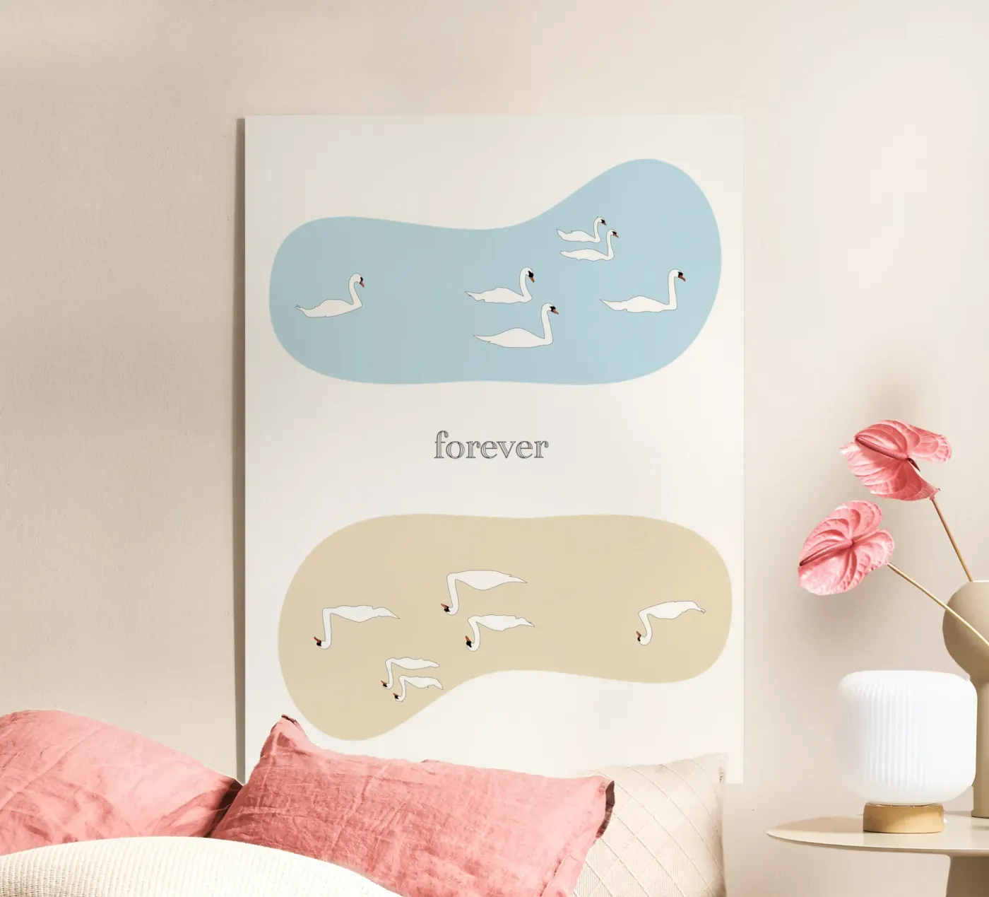 forever - swan Acryl-Glas von natural neutral