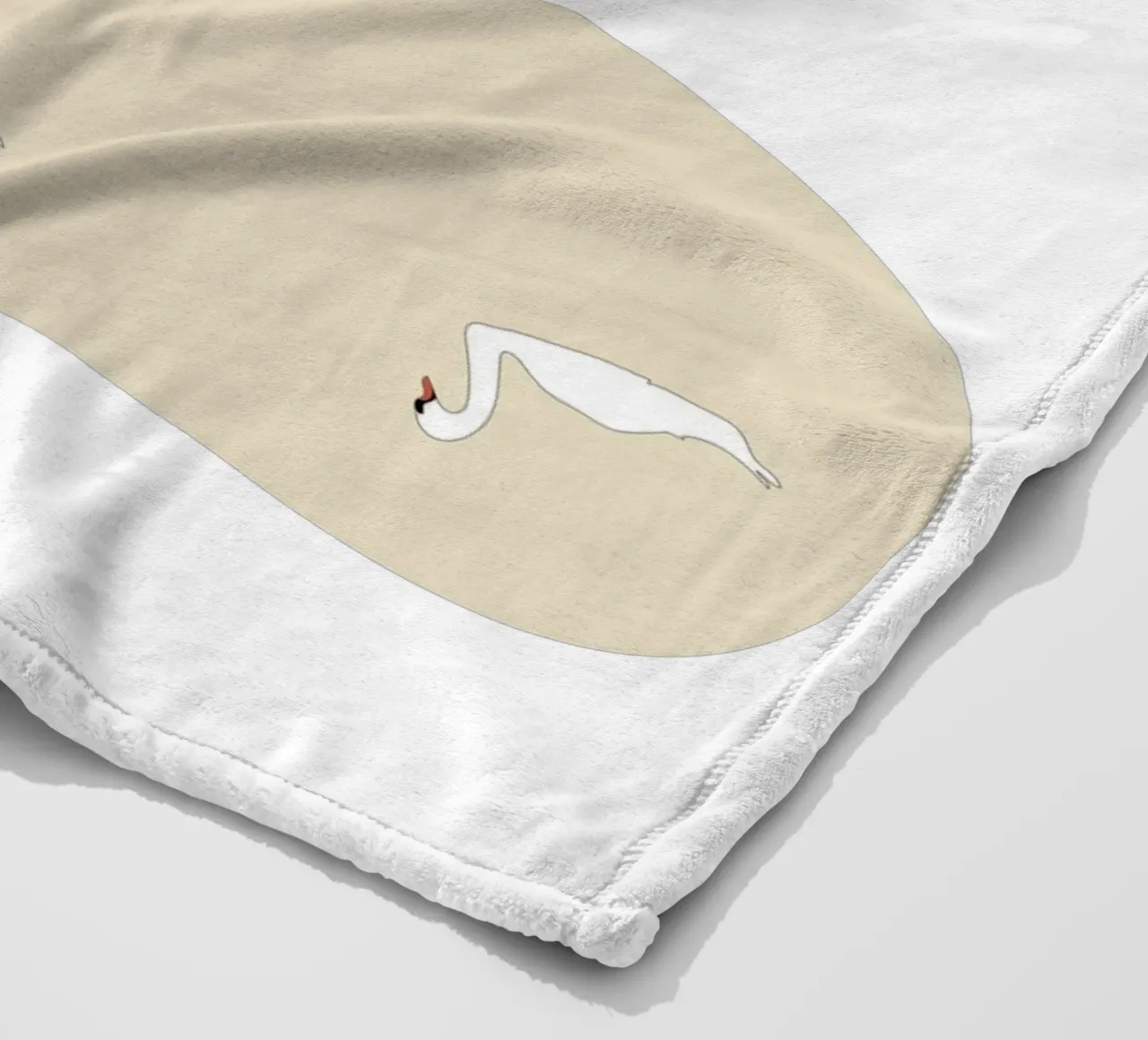 forever - swan coperta in pile da natural neutral