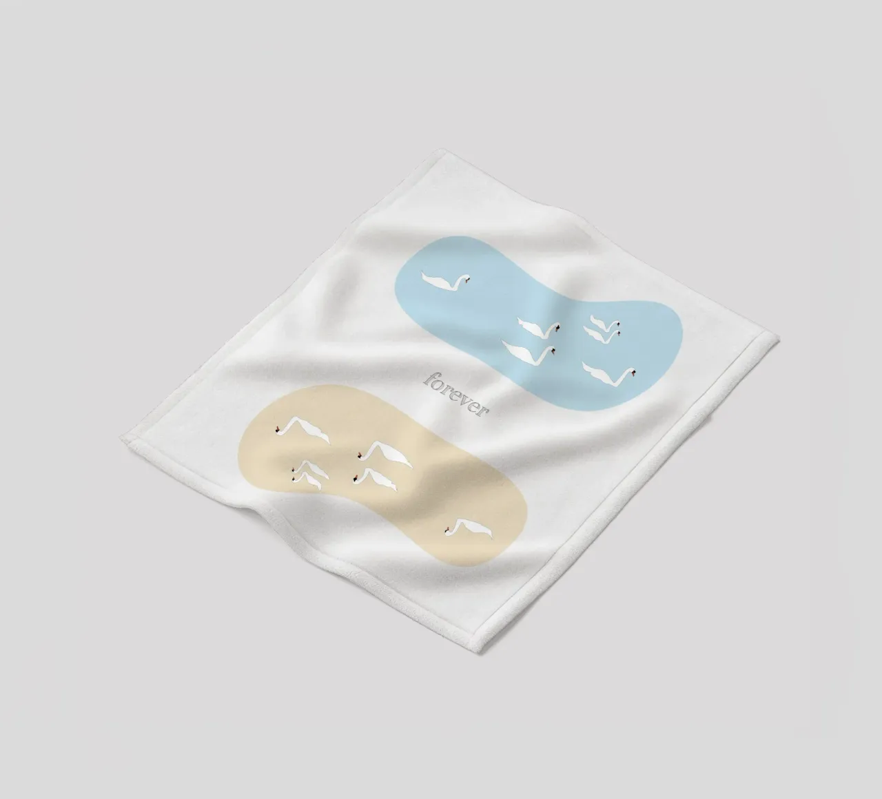 forever - swan coperta in pile da natural neutral