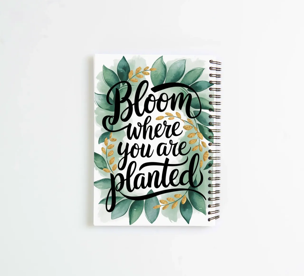 Bloom Where You Are Planted spiral notebook by logic