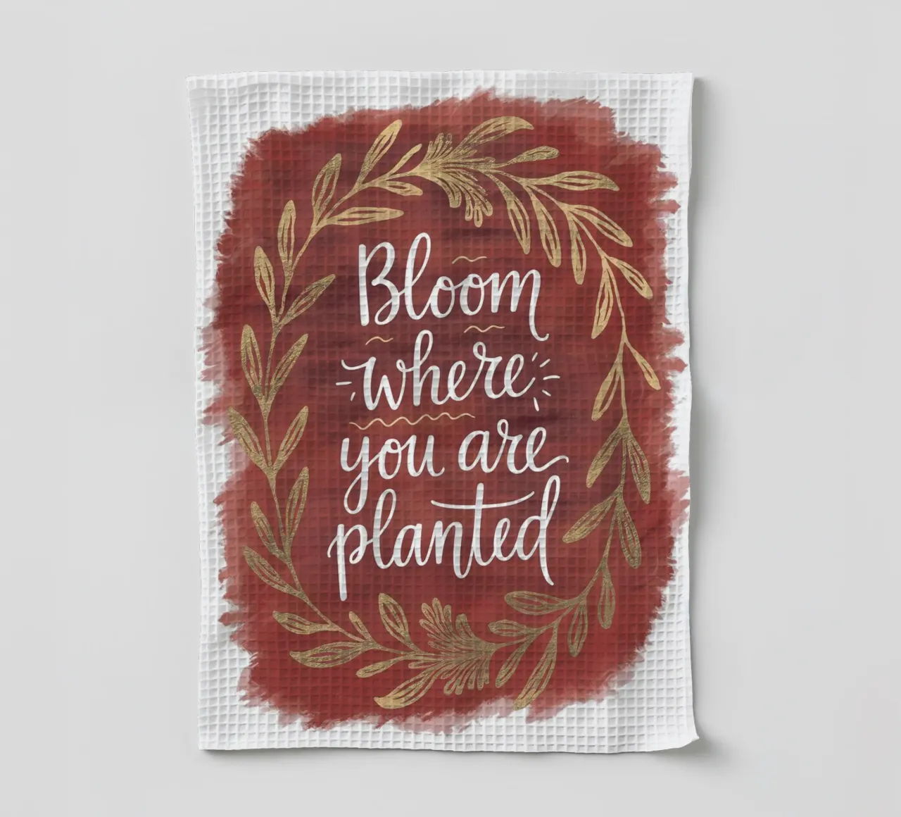 Bloom Where You Are Planted tea towel by logic