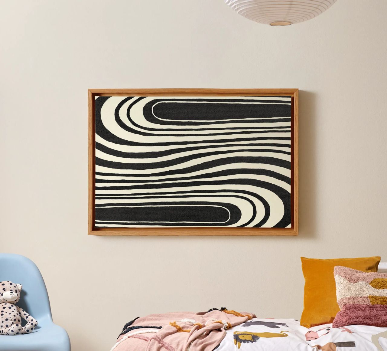 Dynamic waves - Abstract black and white art for modern canvas by Kunst und Kontrast