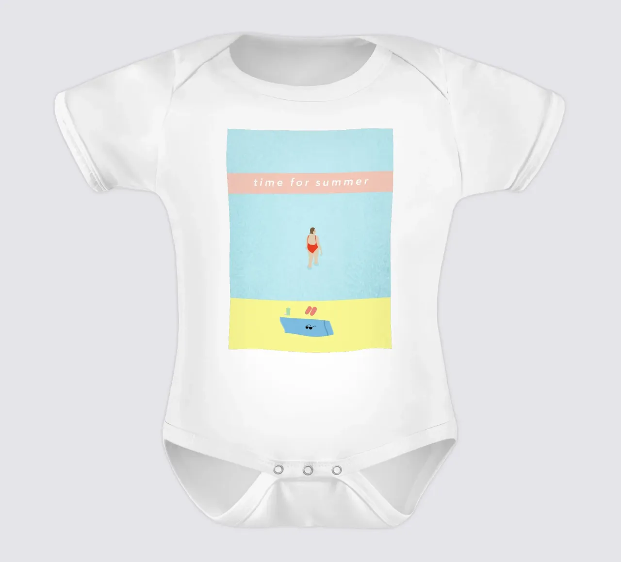 time for summer body neonato maniche corte da natural neutral
