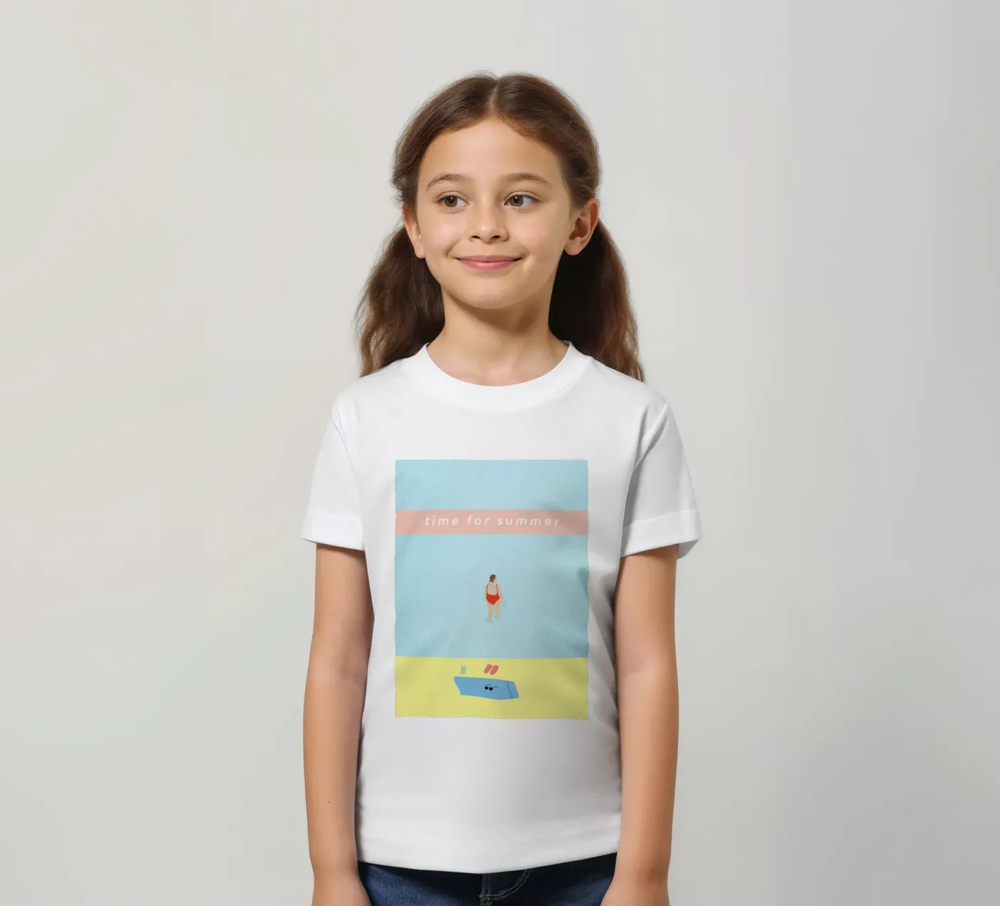 time for summer t-shirt bambini da natural neutral