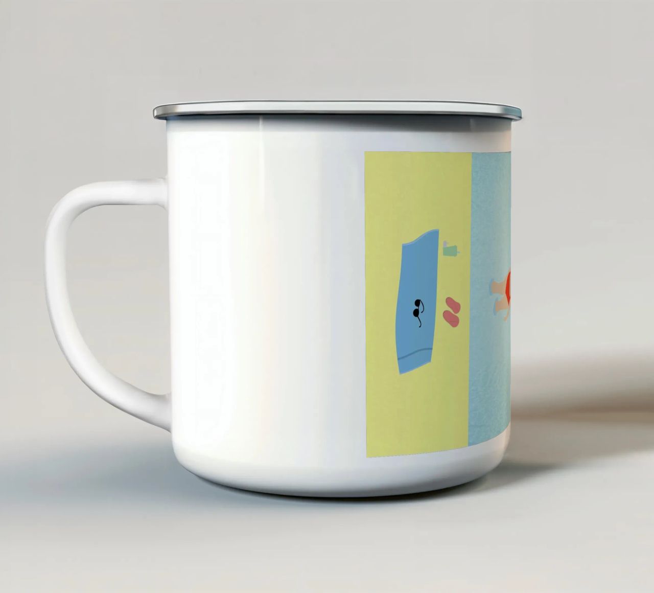 time for summer tazza in smalto da natural neutral