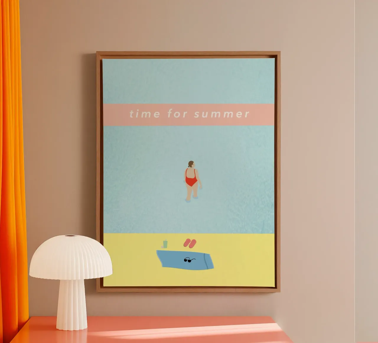 time for summer tela con Cornice a cassetta da natural neutral