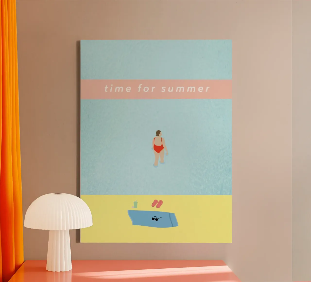 time for summer tela con Cornice a cassetta da natural neutral