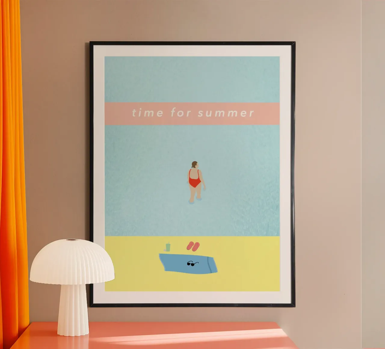 time for summer poster da natural neutral