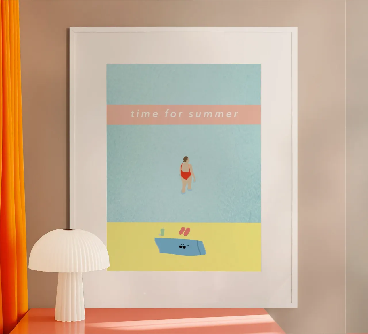 time for summer poster da natural neutral