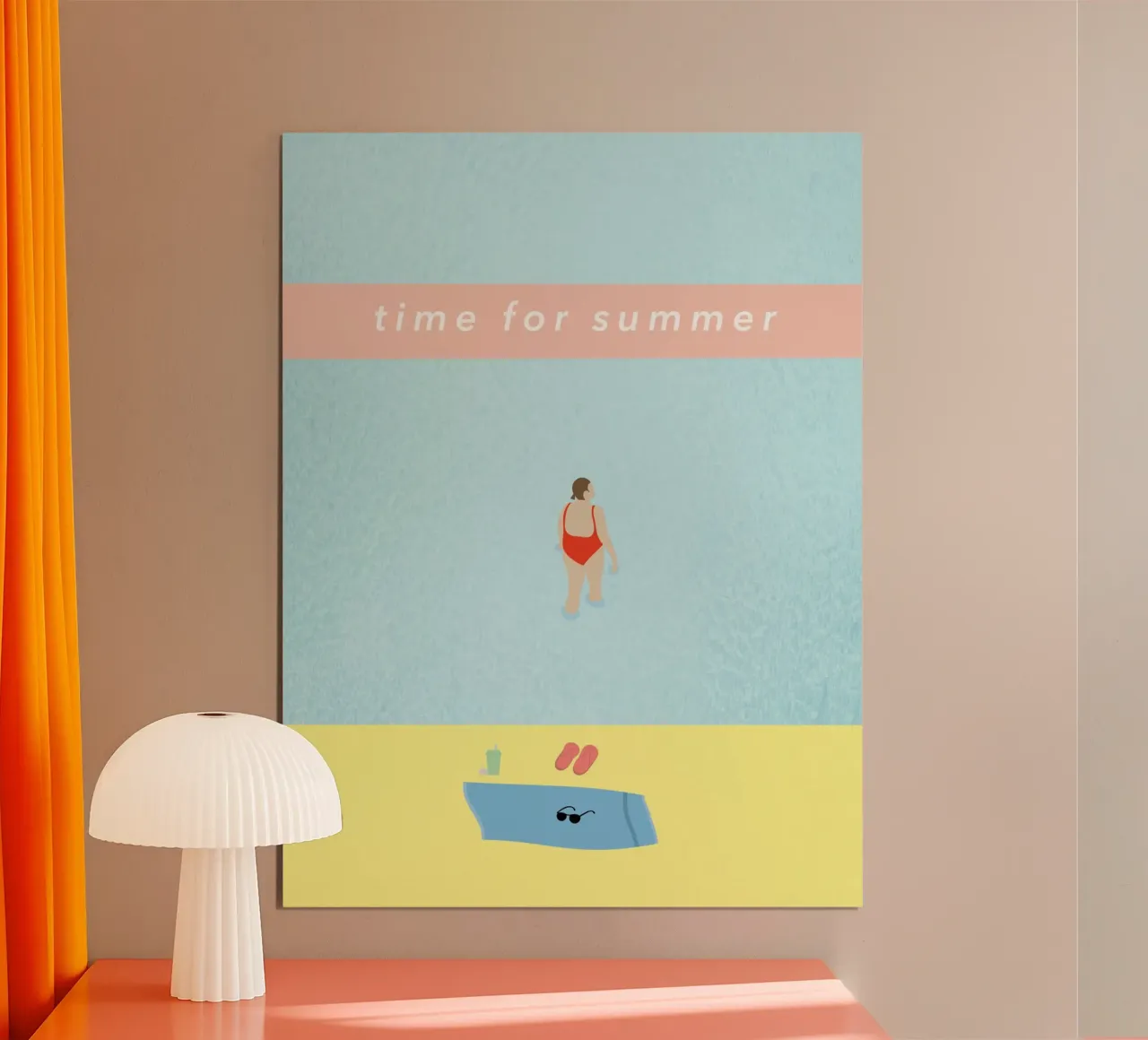time for summer poster da natural neutral