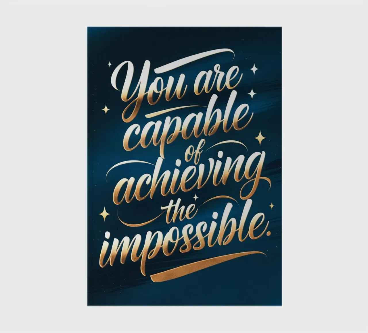 You are capable of achieving the impossible notebook by logic