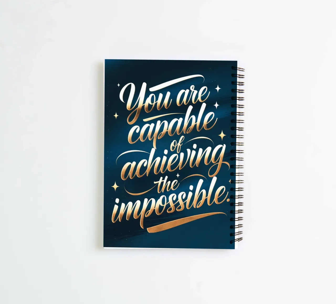 You are capable of achieving the impossible spiral notebook by logic