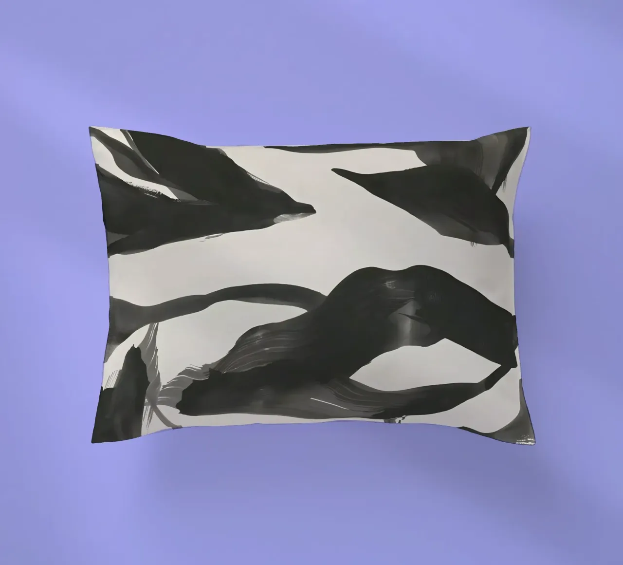 Harmony in motion - Artful flowing forms decorative cushion by Kunst und Kontrast