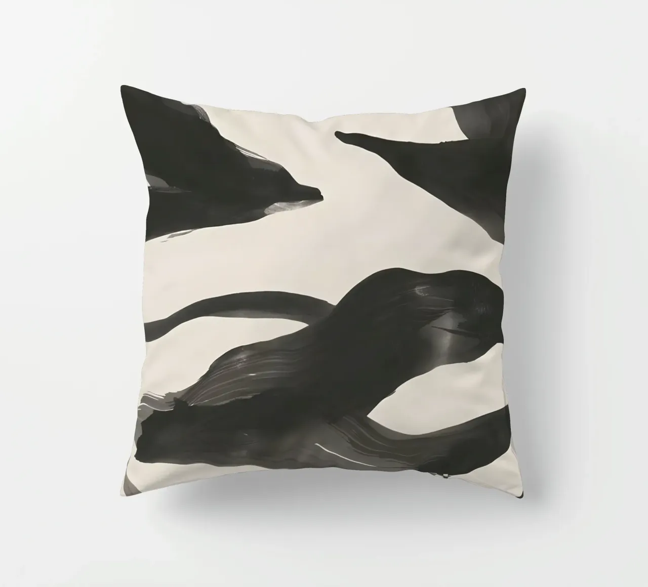 Harmony in motion - Artful flowing forms decorative cushion by Kunst und Kontrast
