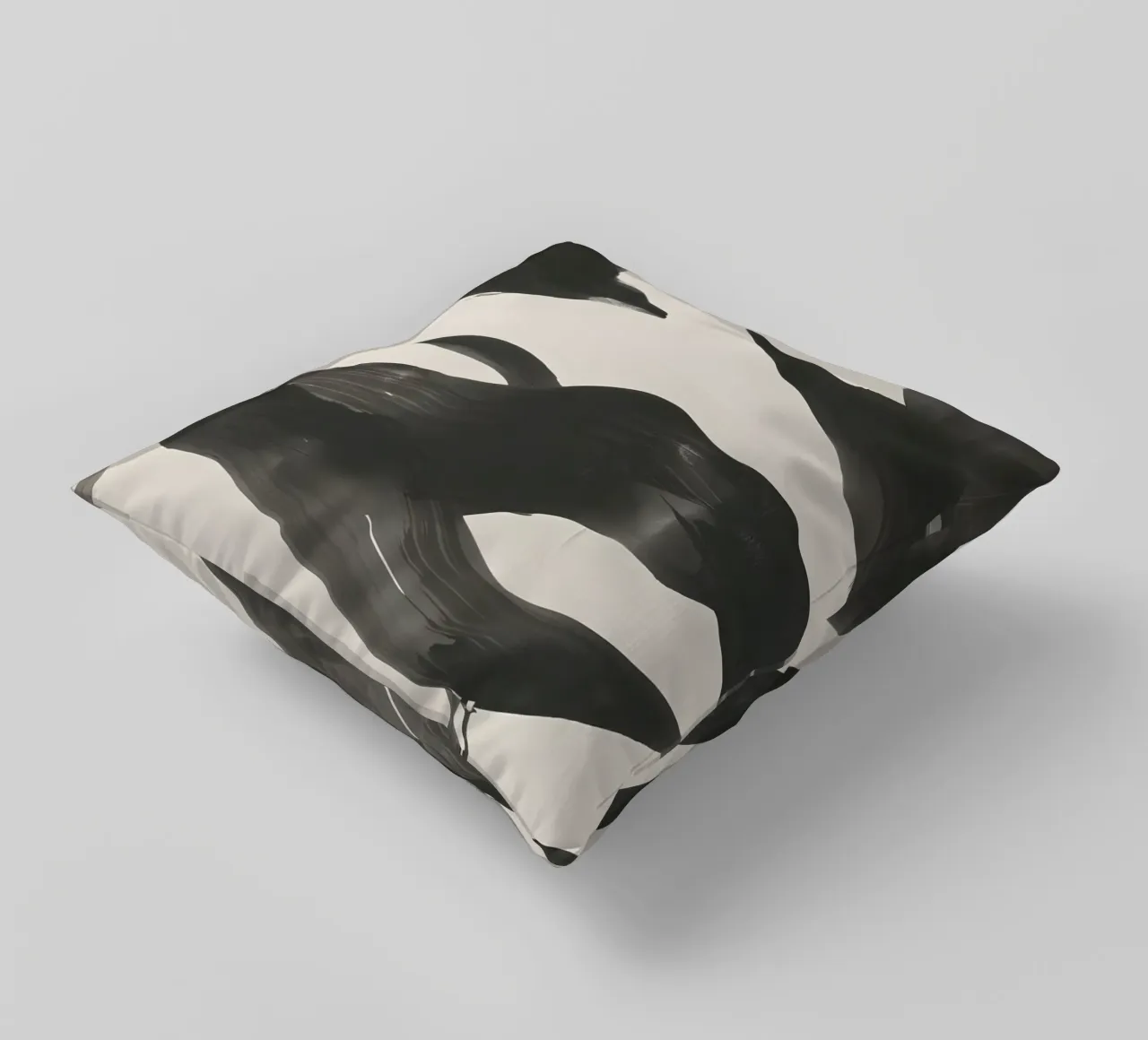 Harmony in motion - Artful flowing forms decorative cushion by Kunst und Kontrast