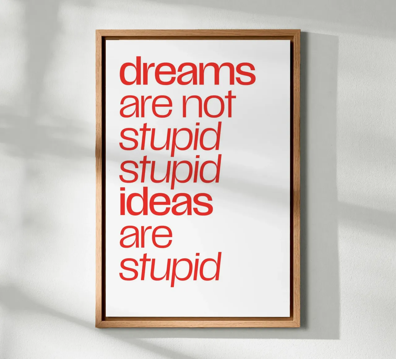 Dreams/Ideas Red tela con Cornice a cassetta da DIGIDAVID
