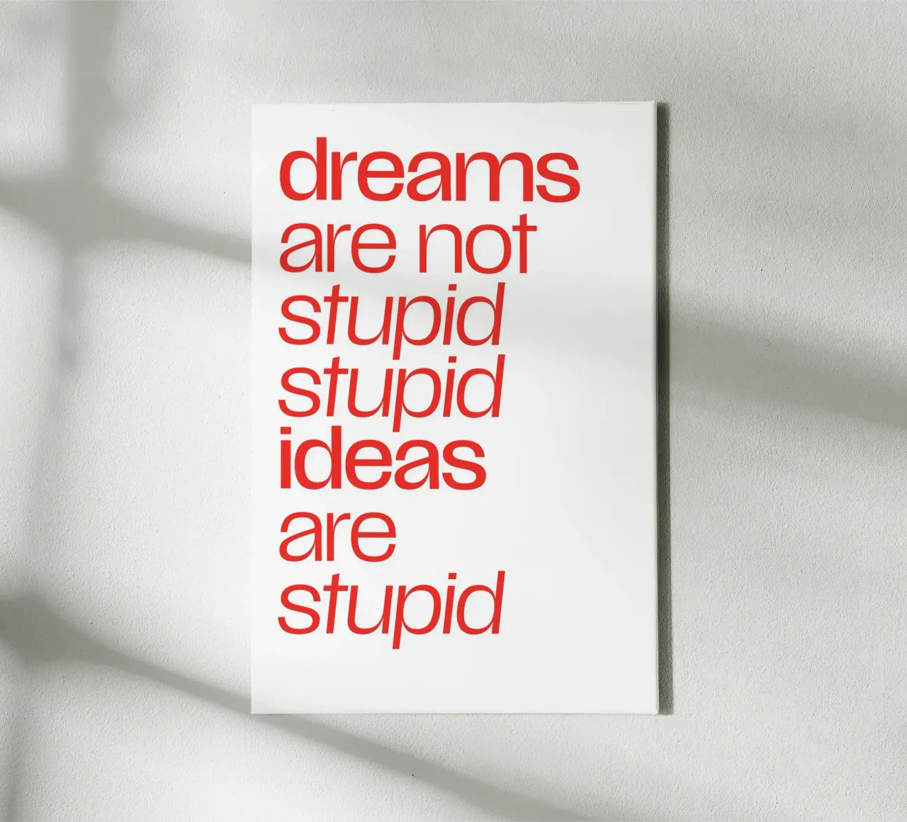 Dreams/Ideas Red tela con Cornice a cassetta da DIGIDAVID